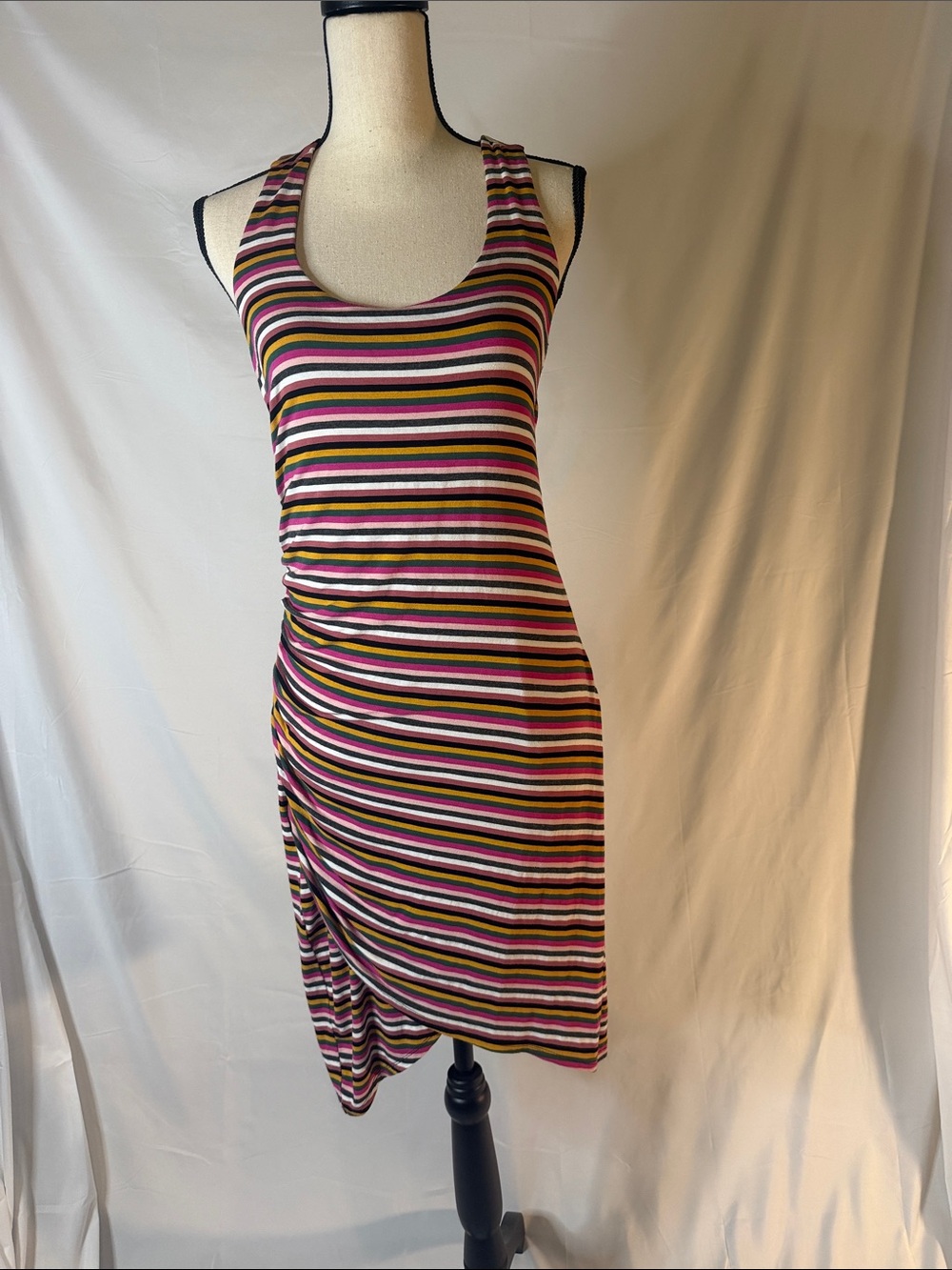 Bar III Multicolor Striped Racerback Midi Dress